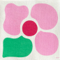 Preview: Paviot, Serviette, Prune, Pflaume, bedruckt mit Affen in pink violett, grün, Pflaumemn,